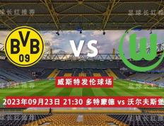 LIGA 09月23日 多特蒙德 （Borussia Dortmund） 对阵 沃尔夫斯堡