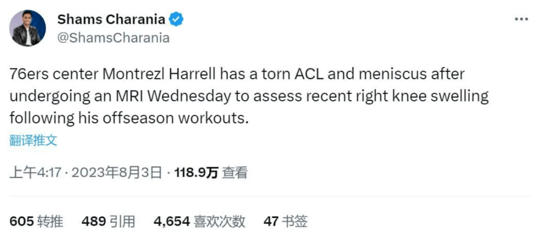 29岁，全部撕裂！再见NBA...