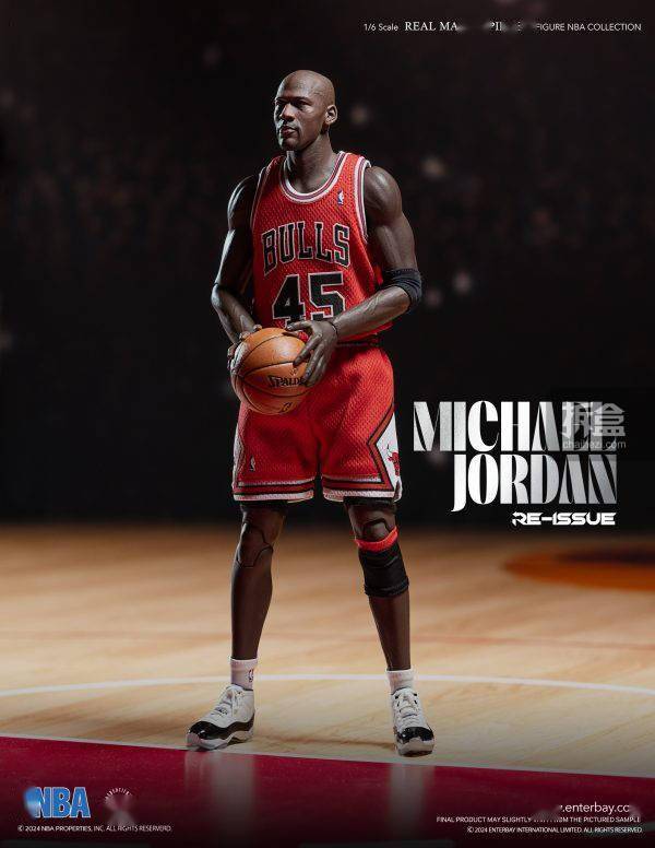 ENTERBAY 迈克尔乔丹 MJ 芝加哥公牛队 45号 1/6可动人偶 NBA